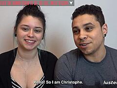 Lustery submission features Anais and Chris in homemade big ass rimjob. Latino brunette blows massive cock with boot action.