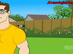 Wow, cartoon gay interracial action with the hot gardener!