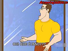 Wow, cartoon gay interracial action with the hot gardener!