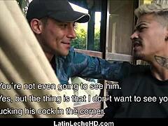 Amateur latino bad boy boldly cheats boyfriend with ex at sex retreat. Outdoor bareback ass fucking ensues with tattooed twink.