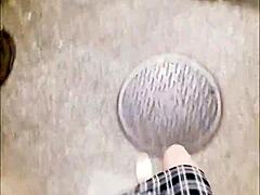 Asian LADYBOY's Outdoor MASTURBATION with DILDO Leads to CUM on LEGS