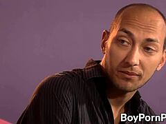 handsome dude sucks twink's big dick then takes ass pounding