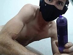 Blonde bisexual bends over for stud's thick cock payment