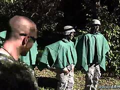 Trannies took the recruits on their first outdoor military adventure with blowjobs and fucking scenes