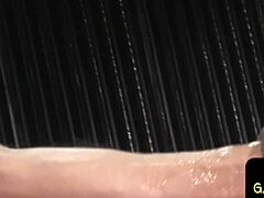 twunk stretches fists horny gay's tight gaping leather ass