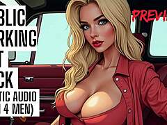 dirty talk echoes as cock pounds tight hole in public car