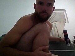 bisexual dude rams huge dildo deep in his tight ass for wild masturbation