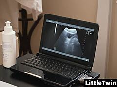 Filling the petite twink's tight body with monster cock in doggystyle. He rimmed and fingered him first in hospital breeding.