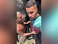 Dotadao ramped up the intensity slamming without condom deep into that white twink's tight ass for raw pleasure