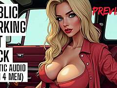 dirty talk echoes as cock pounds tight hole in public car