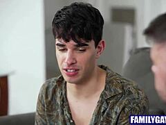 Cute Stepson Begs Horny Stepdad for Intense Bareback Banging