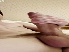 Whoa, big cock twink unloads hose-like cum spray everywhere!