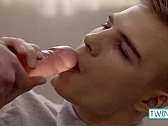 cute twink lucas takes big cock anal deep