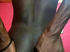 Skinny Brazilian Twink Jerks Monster Black Cock Cumshot