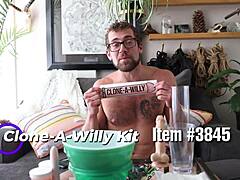 Oh fuck, gay pornstar rides homemade dildo!