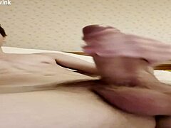 Whoa, big cock twink unloads hose-like cum spray everywhere!