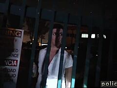 black cop emo jerks off in hardcore group blowjobs