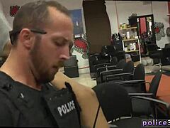 cute pinoy cop grabs robbery suspect for interracial group blowjob action