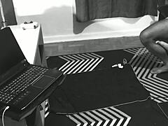 ip cam catches twink stroking his huge throbbing cock