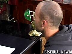 bisexual threesome with femdom bdsm strapon domination and humiliation pov