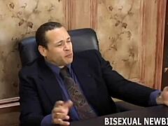 bisexual threesome with femdom bdsm strapon domination and humiliation pov