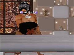 Black stud spreads cheeks for deep ebony ass licking and blowjob tease