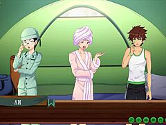 Game buddies find special camp spot for twink fun.