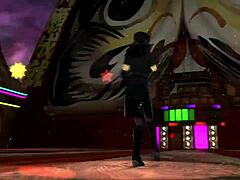 Jokar dances sensually lifting painter's cock gamer style