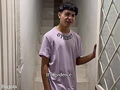 Angel Of Bogota File 9 Nervous Straight Student Tricked Into Bareback POV Twink Action