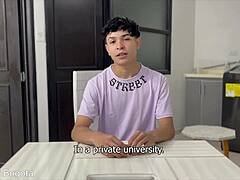 Angel Of Bogota File 9 Nervous Straight Student Tricked Into Bareback POV Twink Action