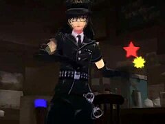 Jokar dances sensually lifting painter's cock gamer style