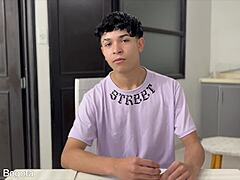 Angel Of Bogota File 9 Nervous Straight Student Tricked Into Bareback POV Twink Action