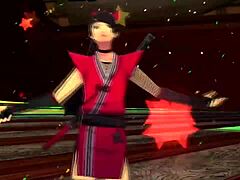 Jokar dances sensually lifting painter's cock gamer style