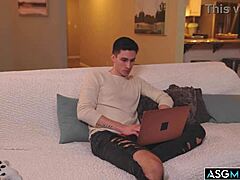 Tattooed hunks bareback deepthroat in cinema group fuck fest