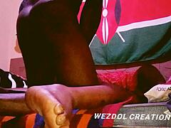 Young Ebony Hunk Spreads Gaping Black Ass Beautifully