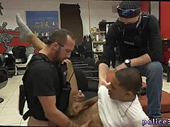 hot male cops gangbang apprehended robbery suspect hardcore group blowjob in uniforms