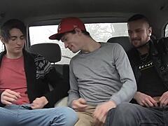 Jamie Lee and Kyle Martin go crazy with Scott Williams' big cock in minivan! 🍆🚐😈