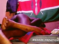 Young Ebony Hunk Spreads Gaping Black Ass Beautifully