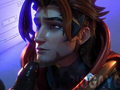 Overwatch 2 Emre Sucks Cock to Massive Facial Cumshot!