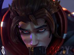 Overwatch 2 Emre Sucks Cock to Massive Facial Cumshot!