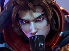 Overwatch 2 Emre Sucks Cock to Massive Facial Cumshot!