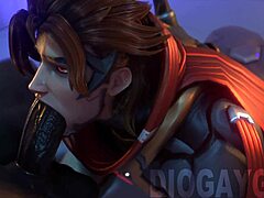 Overwatch 2 Emre Sucks Cock to Massive Facial Cumshot!