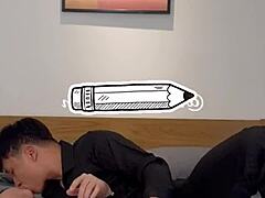 AMAZING GAY VIETNAM TWINK SUCKS MUSCULAR STUD!