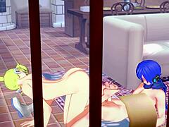 Vocaloid Yaoi: Len Footjobs Kaito Then Anal Pounding
