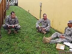 muscular army dudes get naked drilled in group exam outdoors 😈💦🔥👮