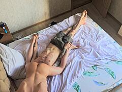huge cock destroyed cute twinks smooth tight ass and filled him with cum