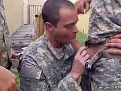 Gay Army Men Try First Time Group Sex