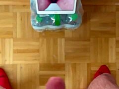Miskupa sprays huge cumshot from his monster cock