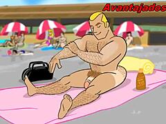 Porno gay dem desenho na praia