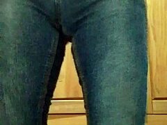 jeans gay amateur shows off in tight denim